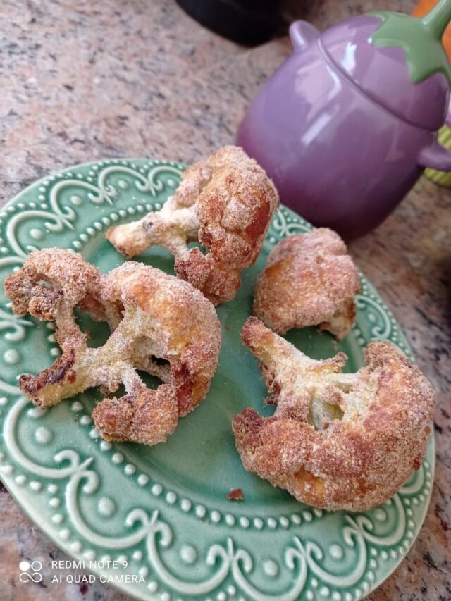 Couve-flor empanada na Airfryer